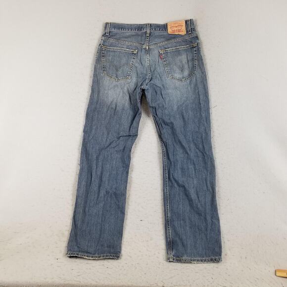 Levis 569 Jeans Mens 33x32 Blue Relaxed Straight Denim 100% Cotton Medium Wash - Picture 5 of 14
